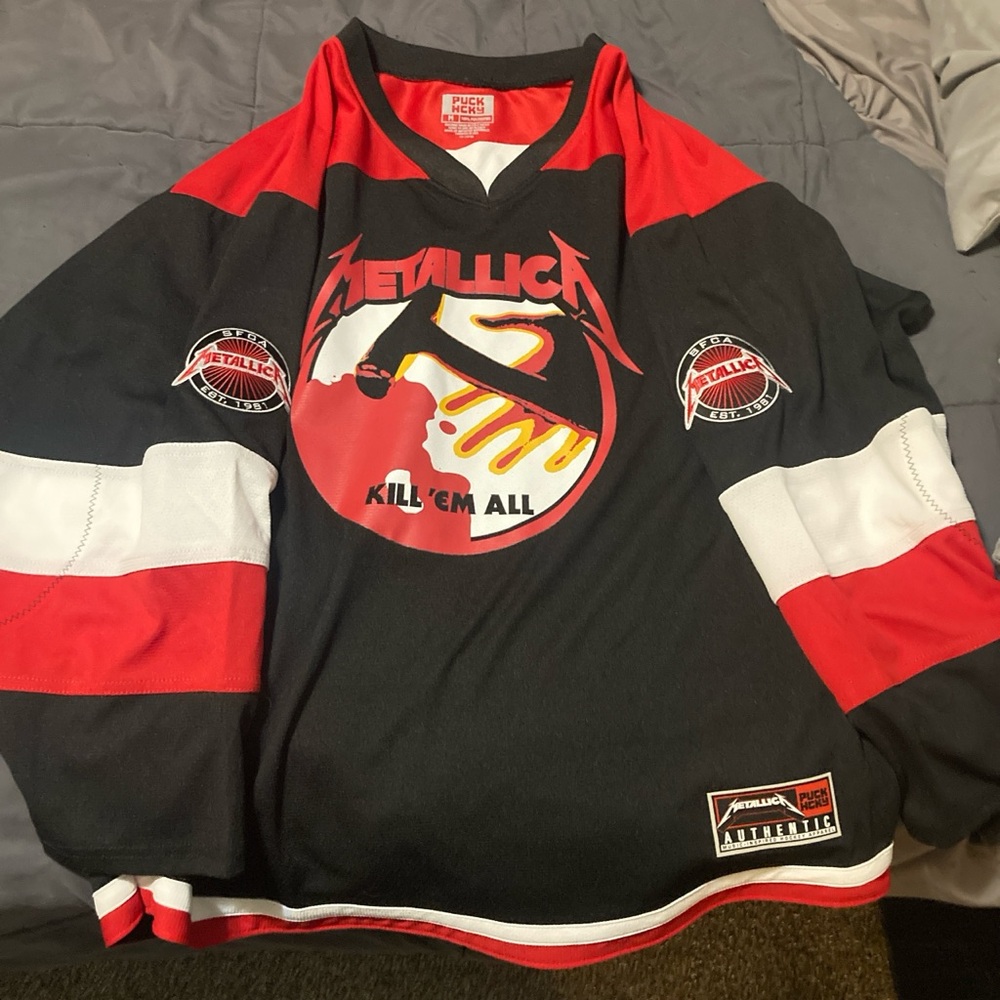 Metallica kill ‘em all hockey sweater